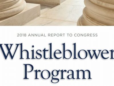 whistleblower program SEC Etats-Unis corruption fraude fcpa rapport 2018 lanceur alerte